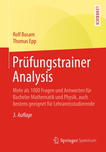 E-kniha Prufungstrainer Analysis Rolf Busam