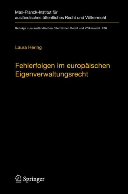 E-book Fehlerfolgen im europaischen Eigenverwaltungsrecht Laura Hering