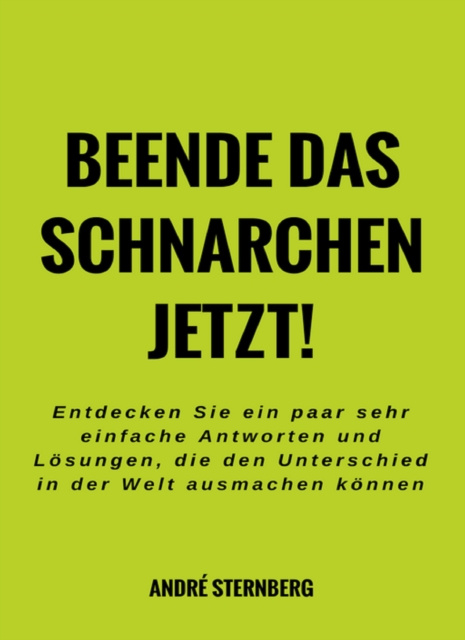 E-knjiga Beende das Schnarchen jetzt! Andre Sternberg