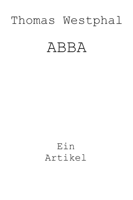 E-book ABBA Thomas Westphal
