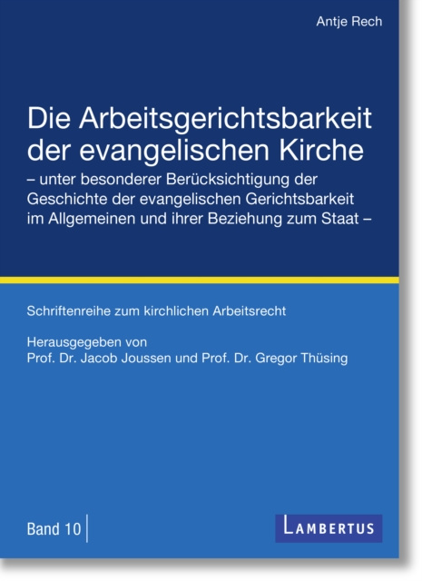 E-kniha Die Arbeitsgerichtsbarkeit der evangelischen Kirche Antje Rech