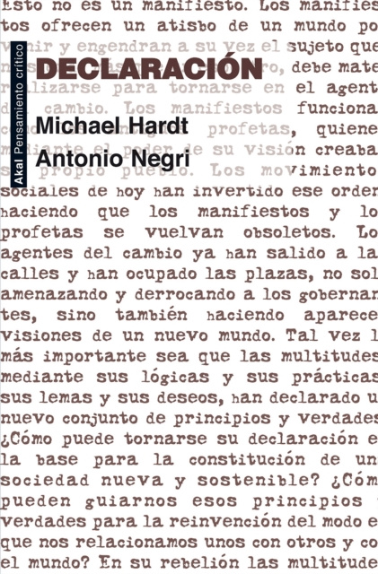 E-kniha Declaracion Michael Hardt