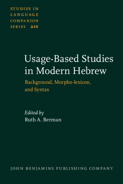 E-Book Usage-Based Studies in Modern Hebrew Berman Ruth A. Berman