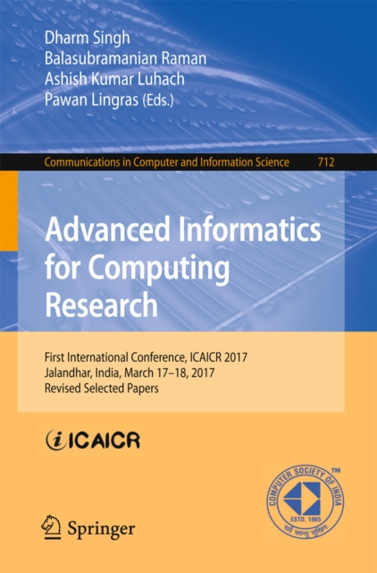 E-book Advanced Informatics for Computing Research Dharm Singh