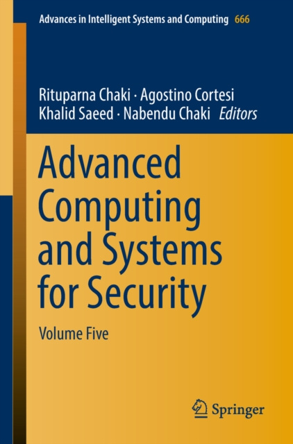 E-knjiga Advanced Computing and Systems for Security Rituparna Chaki