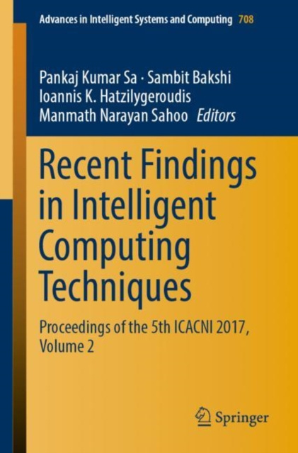 E-knjiga Recent Findings in Intelligent Computing Techniques Pankaj Kumar Sa