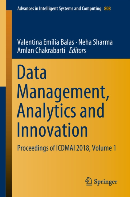 E-knjiga Data Management, Analytics and Innovation Valentina Emilia Balas