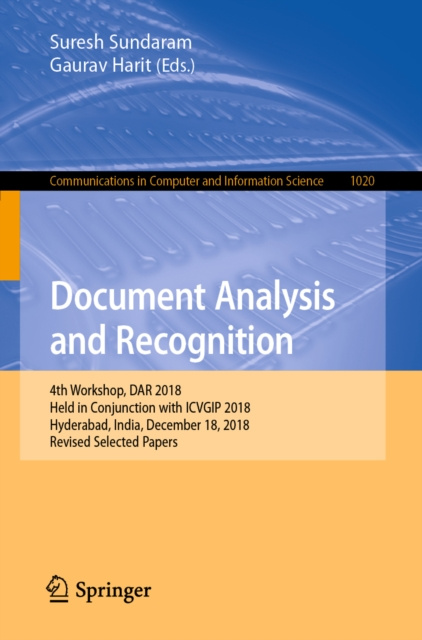 E-knjiga Document Analysis and Recognition Suresh Sundaram