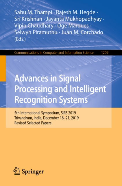 E-book Advances in Signal Processing and Intelligent Recognition Systems Sabu M. Thampi