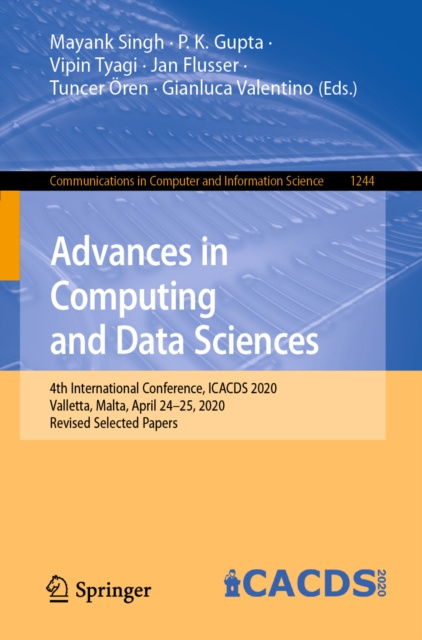 E-book Advances in Computing and Data Sciences Mayank Singh