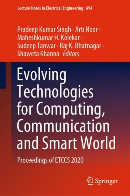 Livre numérique Evolving Technologies for Computing, Communication and Smart World Pradeep Kumar Singh