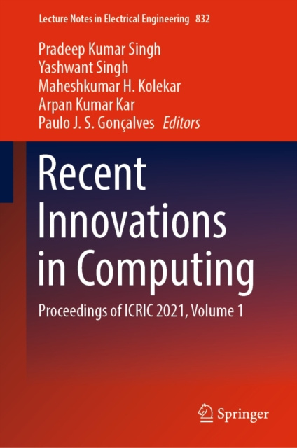 E-knjiga Recent Innovations in Computing Pradeep Kumar Singh