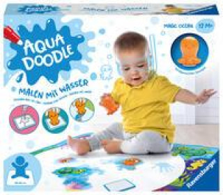 Játék Ravensburger 4568 Aquadoodle Magic Ocean - Fleckenfreies Stempeln und Entdecken mit Wasser - Stempelset mit magischer Stoffmatte für Babys ab 1 Jahr 