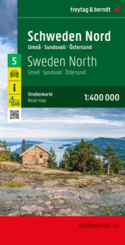 Tiskovina Schweden Nord, Straßenkarte 1:400.000, freytag & berndt 