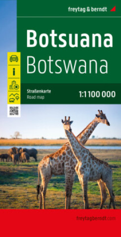Nyomtatványok Botsuana, Straßenkarte 1:1.100.000, freytag & berndt 