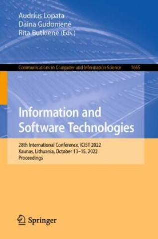 Knjiga Information and Software Technologies Audrius Lopata
