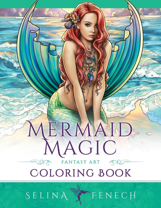 Book Mermaid Magic Fantasy Art Coloring Book 