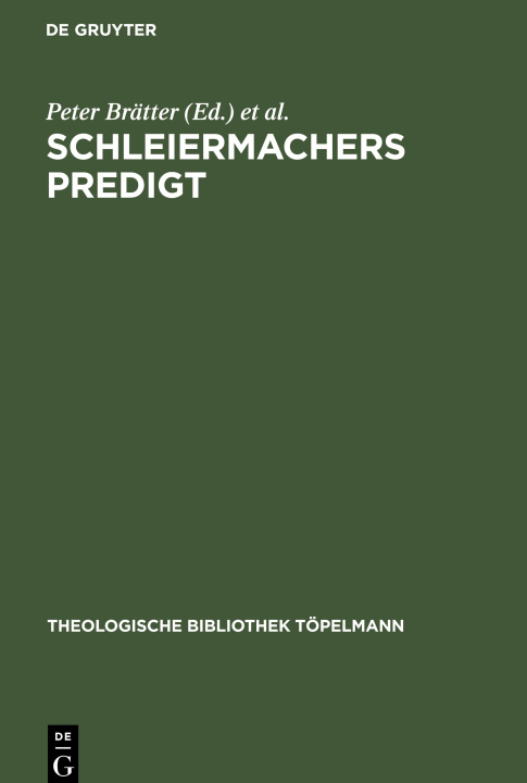 Knjiga Schleiermachers Predigt Peter Schramel