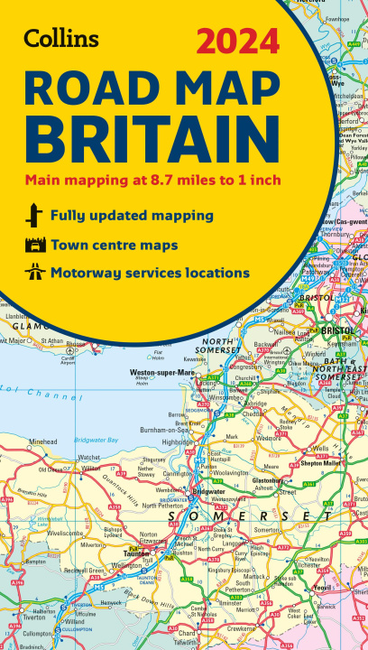 Nyomtatványok 2024 Collins Road Map of Britain 