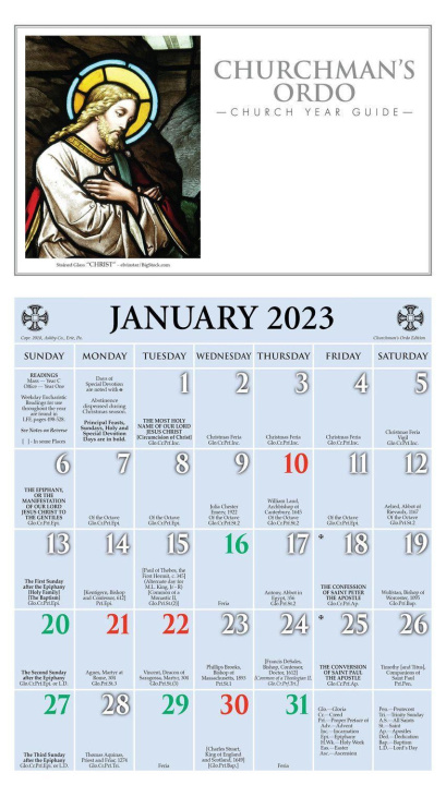 Kniha 2023 Churchman's Ordo Kalendar 