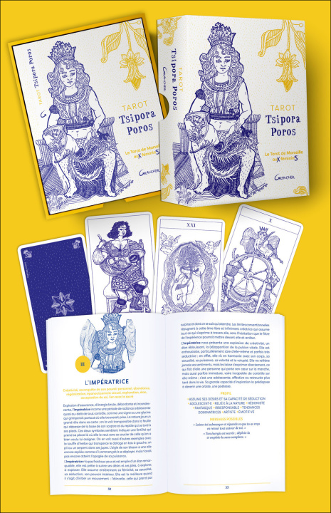 Könyv TAROT TSIPORA POROS - LE TAROT DE MARSEILLE AUX FEMININS - COFFRET Poros