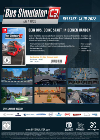 Könyv Bus Simulator: City Ride, 1 Nintendo Switch-Spiel 