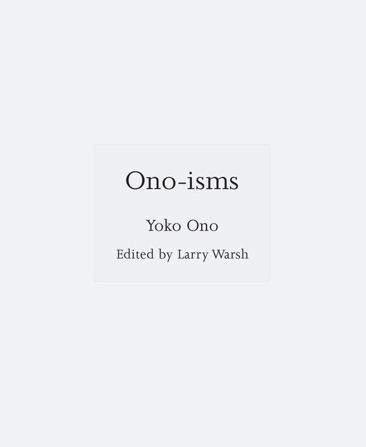 Könyv Ono-isms Yoko Ono