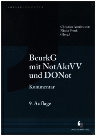 Kniha BeurkG mit NotAktVV und DONot Jan Eickelberg