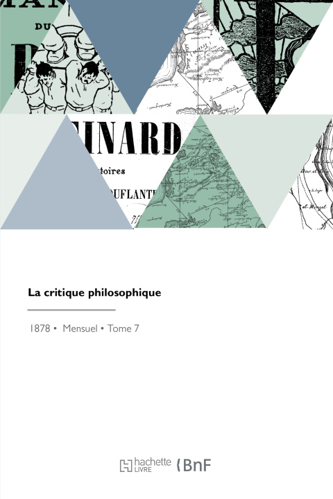 Kniha La critique philosophique Charles Renouvier