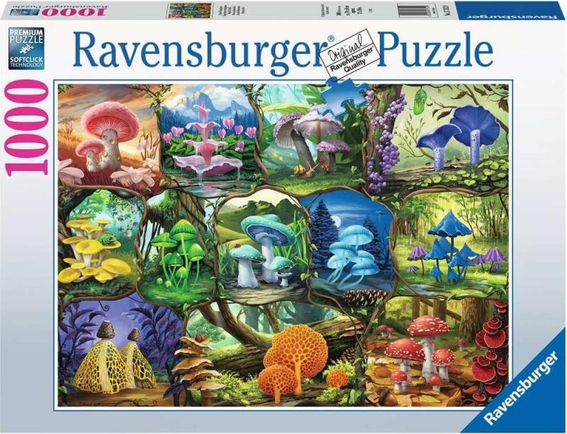 Joc / Jucărie Ravensburger Puzzle Barevné houbičky 1000 dílků 