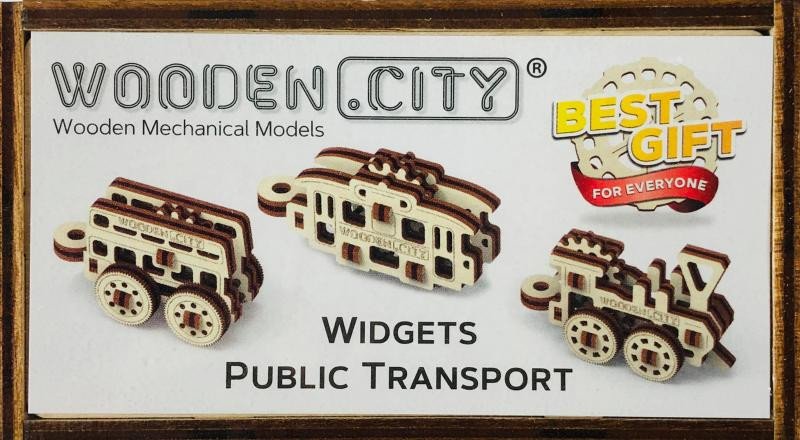 Hra/Hračka Wooden City Puzzle 3D Přívěšky Dopravní prostředky 36 dílků 