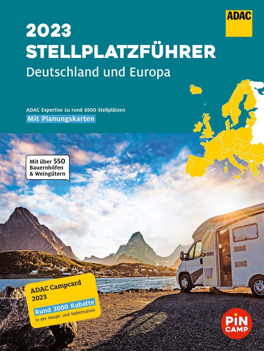 Carte ADAC Stellplatzführer 2023 Deutschland und Europa 