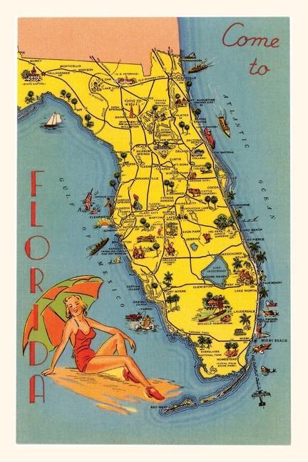 Книга Vintage Journal Map of Florida 