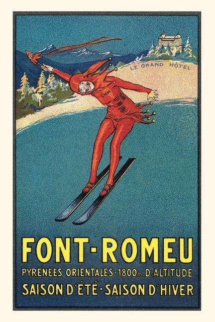 Carte Vintage Journal Font-Romeu Ski Poster 
