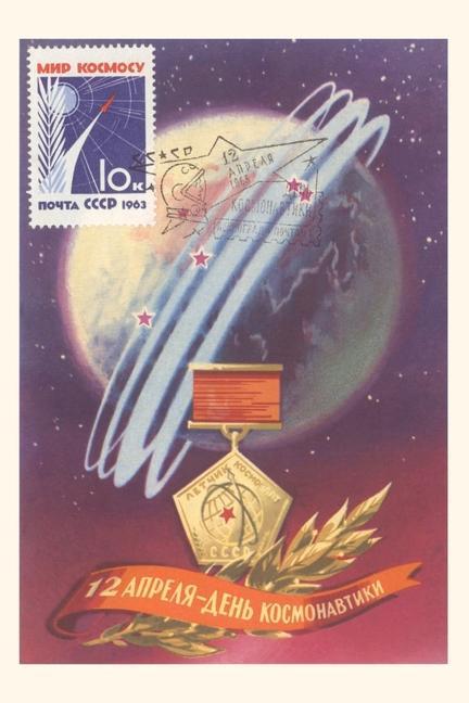 Carte Vintage Journal Soviet Space Program Medal 