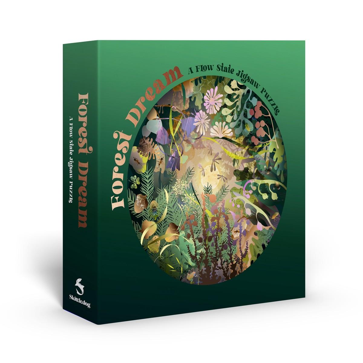 Book Forest Dream: A Flow State Circular Jigsaw Puzzle 