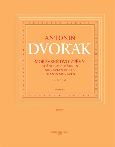 Kniha Moravské dvojzpěvy Antonín Dvořák