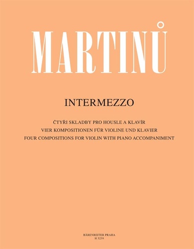 Kniha Intermezzo Bohuslav Martinů
