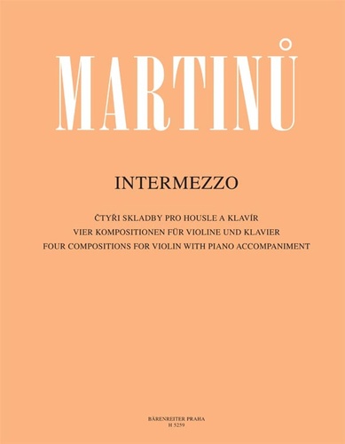 Kniha Intermezzo Bohuslav Martinů