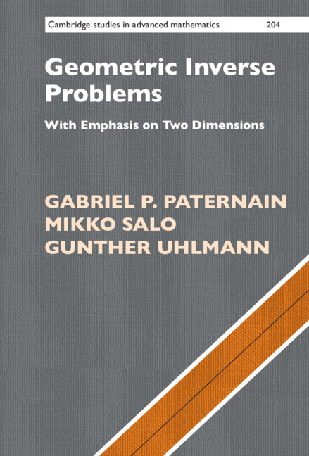 Knjiga Geometric Inverse Problems Gabriel P. Paternain