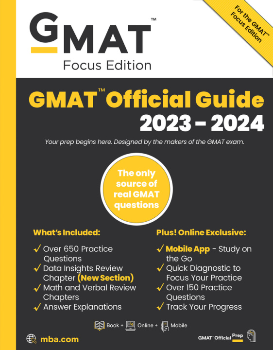 Könyv GMAT Official Guide 2023-2024, Focus Edition: Includes Book + Online Question Bank + Digital Flashcards + Mobile App 