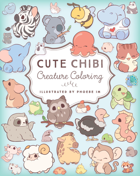 Carte Cute Chibi Creature Coloring 
