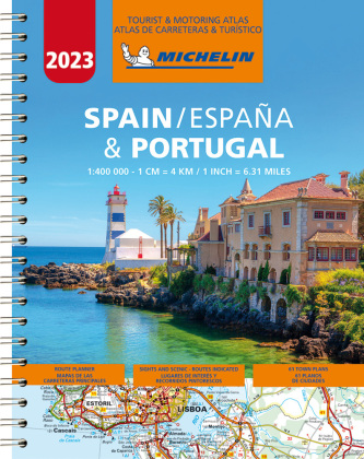 Nyomtatványok Michelin Straßenatlas Spanien & Portugal mit Spiralbindung 