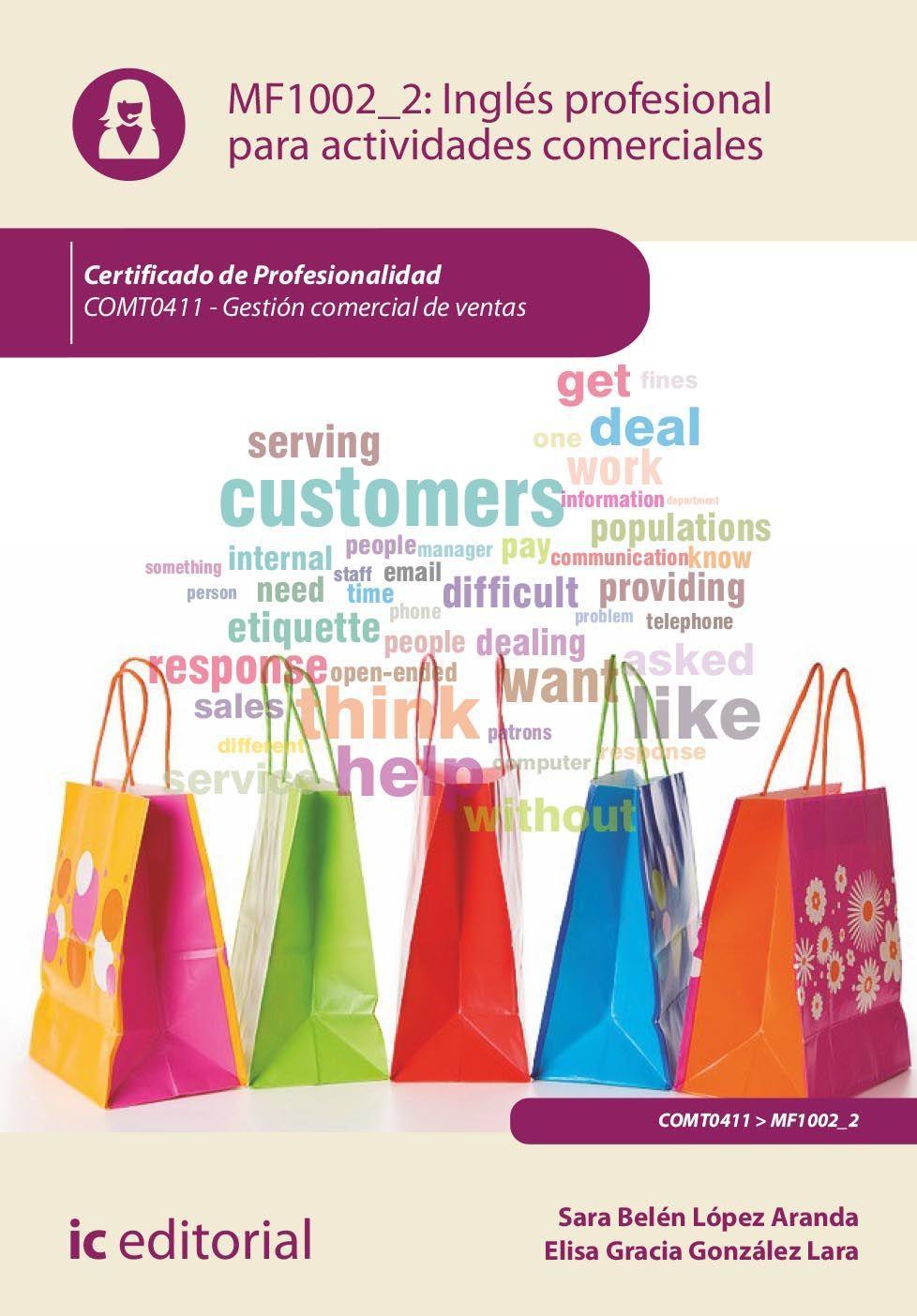 Carte Inglés profesional para actividades comerciales. COMT0411 - Gestión comercial de ventas 