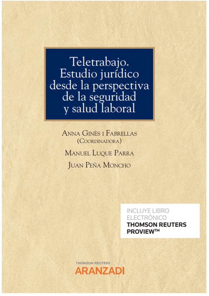Buch Teletrabajo. Estudio jur?dico desde la perspectiva de seguridad y salud laboral ANNA GINÔS FABRELLAS