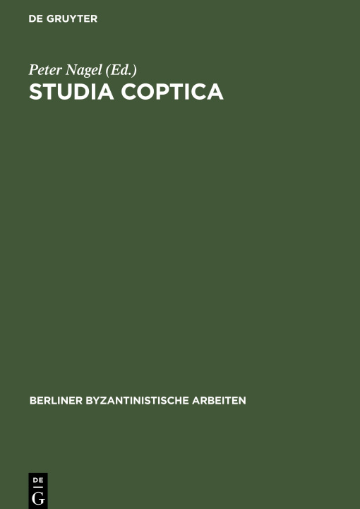 Knjiga Studia Coptica No Contributor