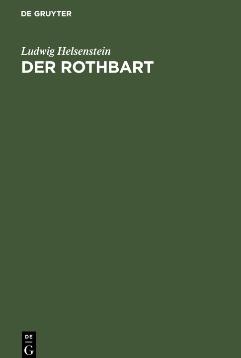 Knjiga Der Rothbart Ludwig Helsenstein