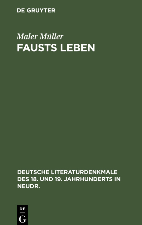 Book Fausts Leben Maler Müller
