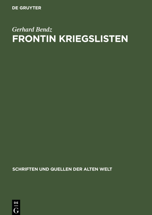 Könyv Frontin Kriegslisten 