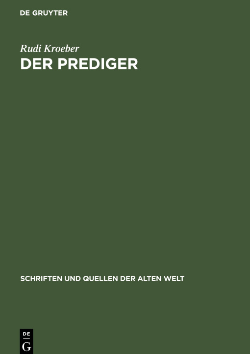 Knjiga Der Prediger Rudi Kroeber